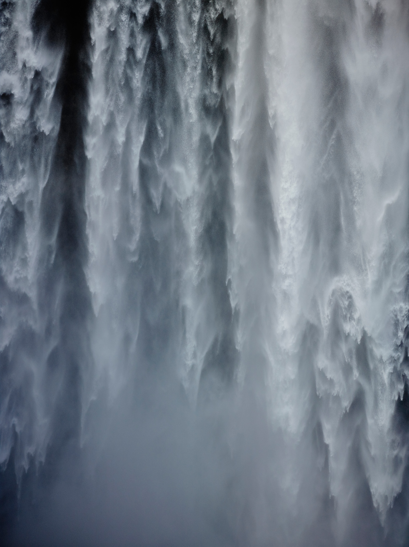 "Detail of Skógafoss Waterfall"